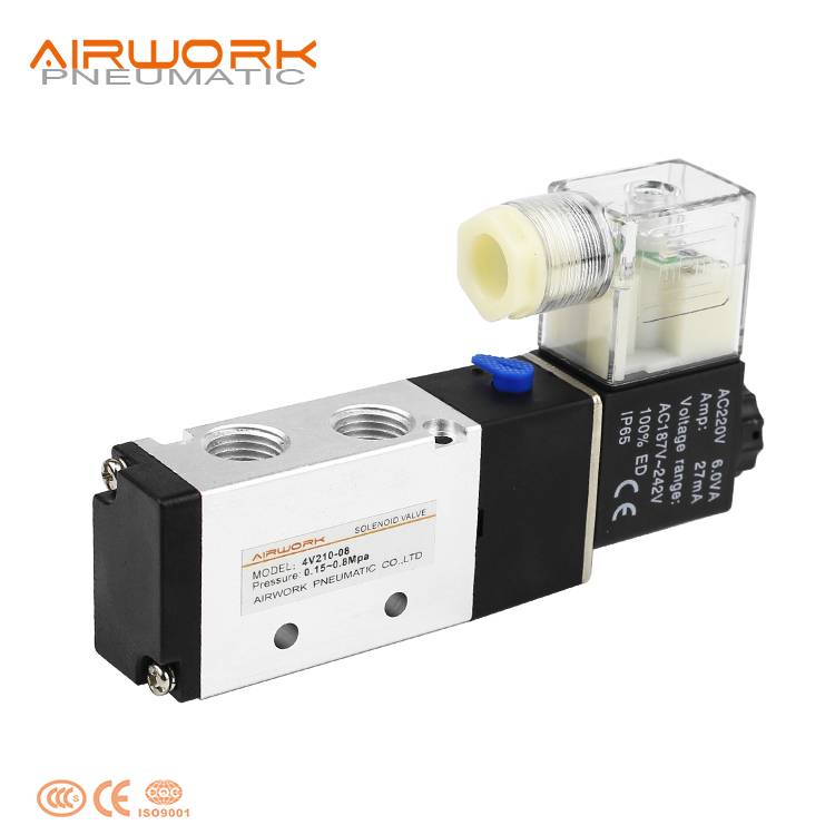 Airtac Type 4v210-06 4v210-08 5 2 Way Solenoid Valve Wiring Diagram Pneumatic Air Valve 12v